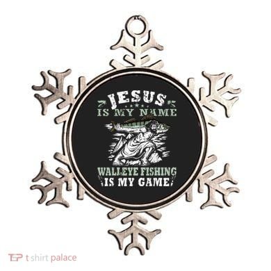 Catching big Walleye Fish over 25 inches Walleye Hunter Ornament