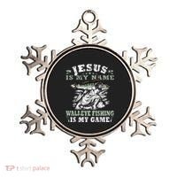 Catching big Walleye Fish over 25 inches Walleye Hunter Ornament thumb 0