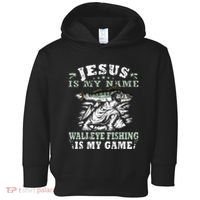 Catching big Walleye Fish over 25 inches Walleye Hunter Toddler Hoodie thumb 0