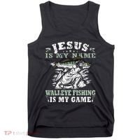 Catching big Walleye Fish over 25 inches Walleye Hunter Tank Top thumb 0