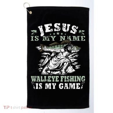 Catching big Walleye Fish over 25 inches Walleye Hunter Golf Towel