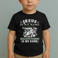 Catching big Walleye Fish over 25 inches Walleye Hunter Toddler T-Shirt thumb 2
