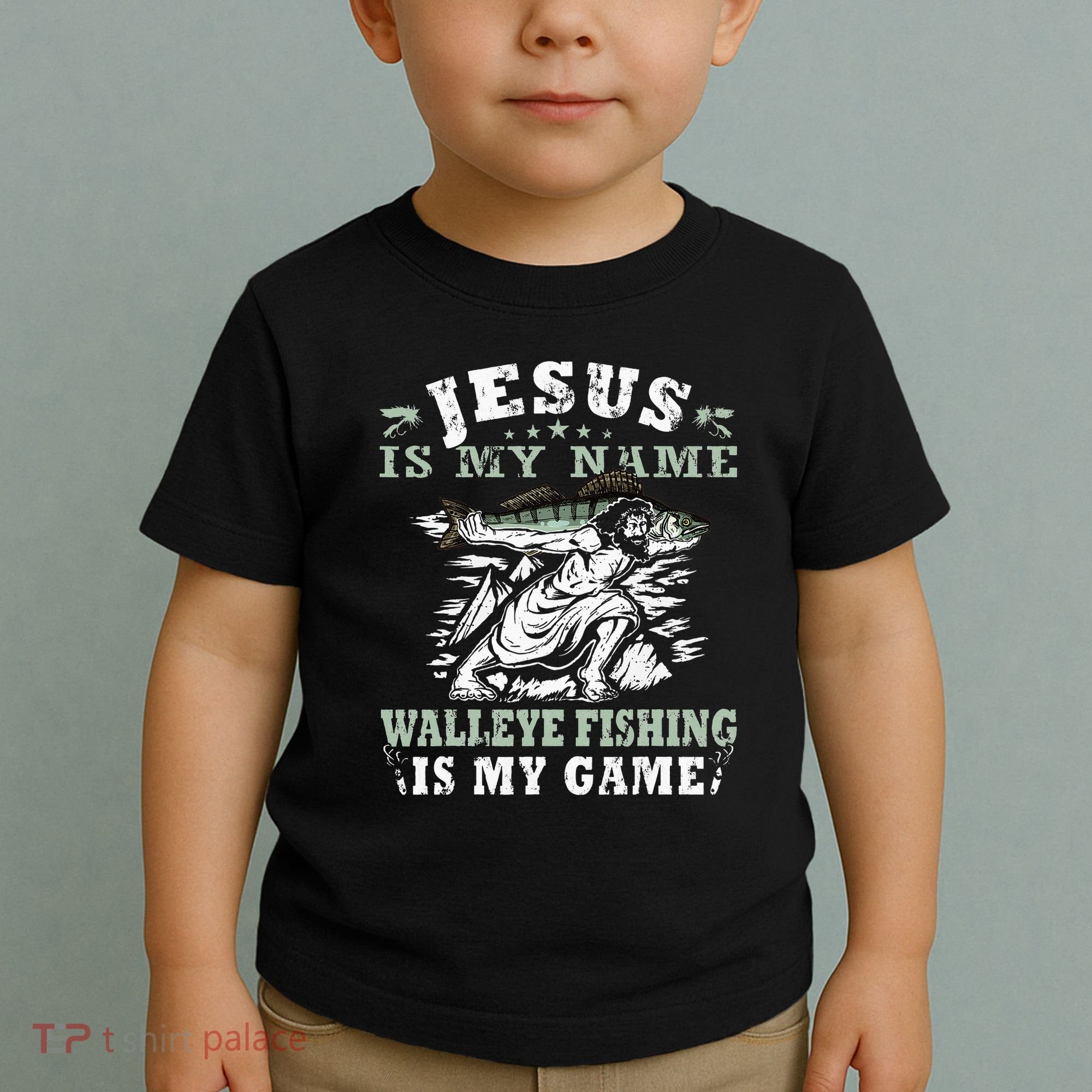 Catching big Walleye Fish over 25 inches Walleye Hunter Toddler T-Shirt