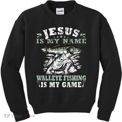 Catching big Walleye Fish over 25 inches Walleye Hunter Kids Sweatshirt