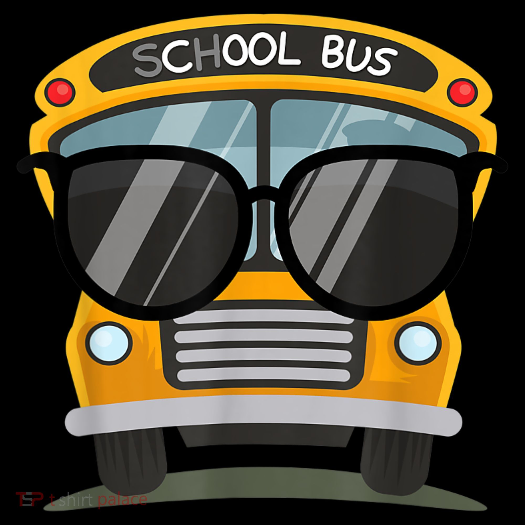 Cool Bus With Sunglasses School Bus Party Women's Hoodie