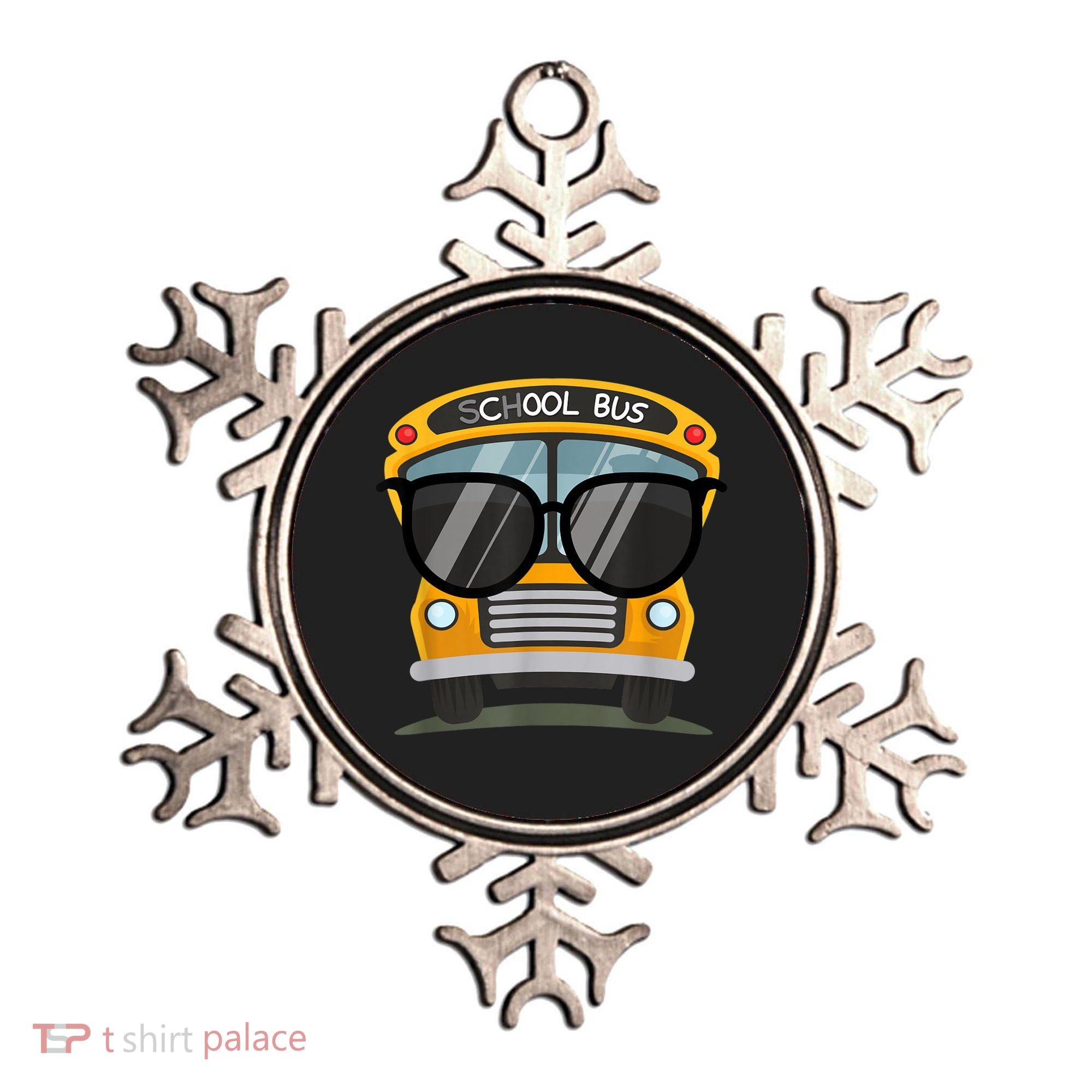 Cool Bus With Sunglasses School Bus Party Ornament