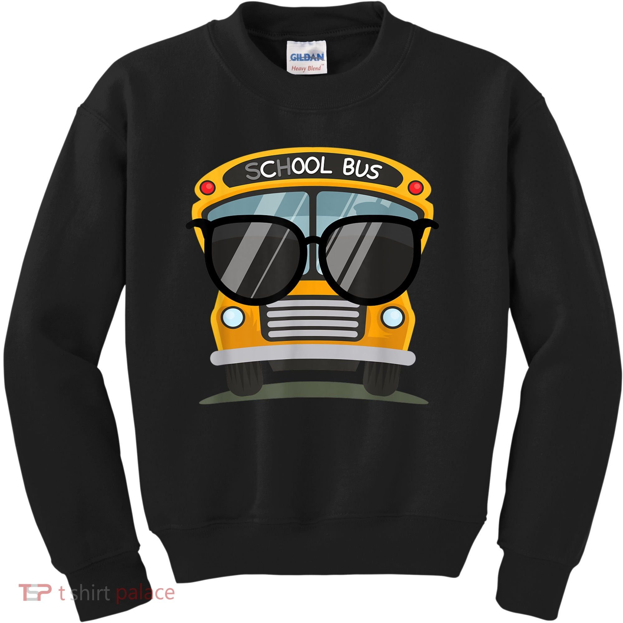 Cool Bus With Sunglasses School Bus Party Kids Sweatshirt