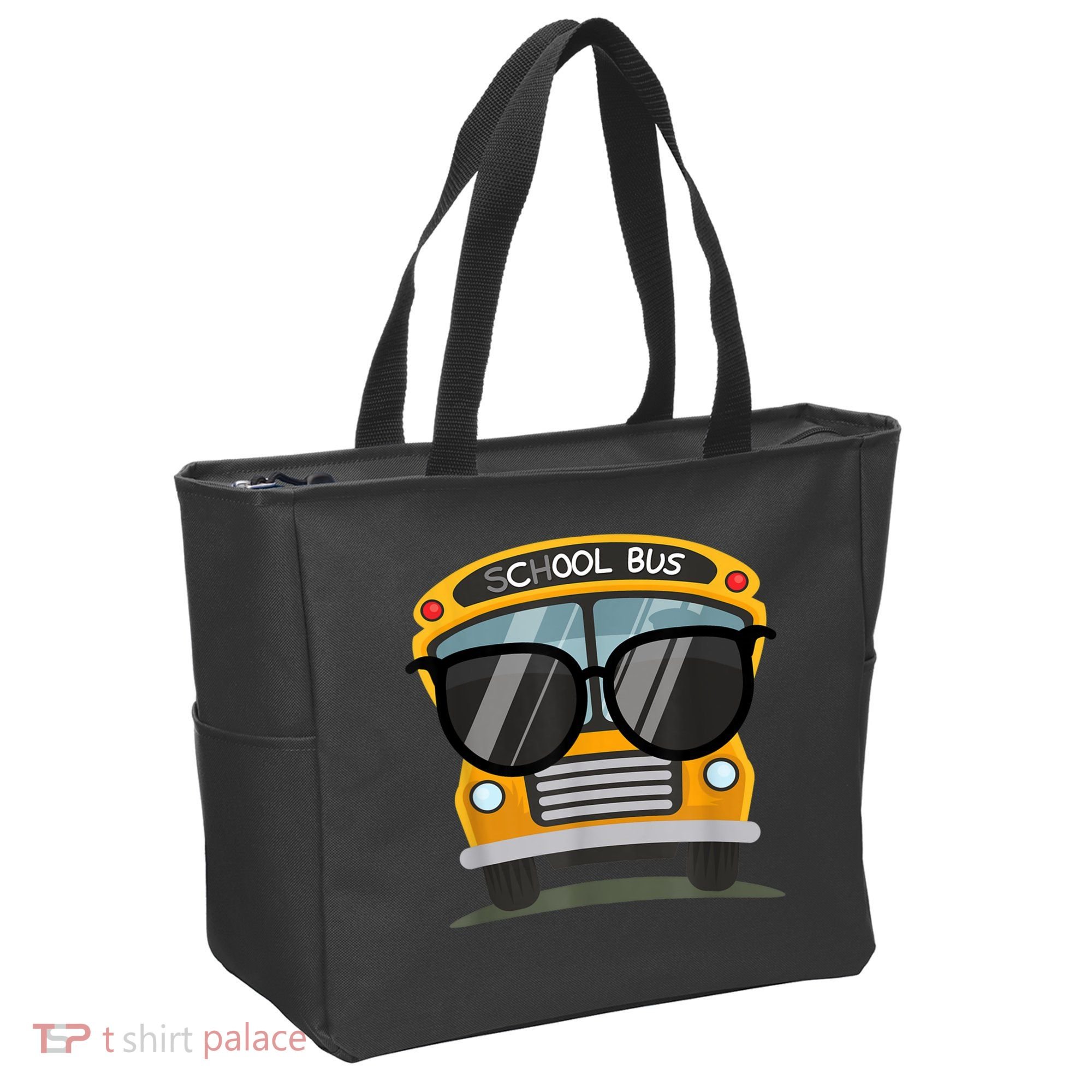 Cool Bus With Sunglasses School Bus Party Tote Bag