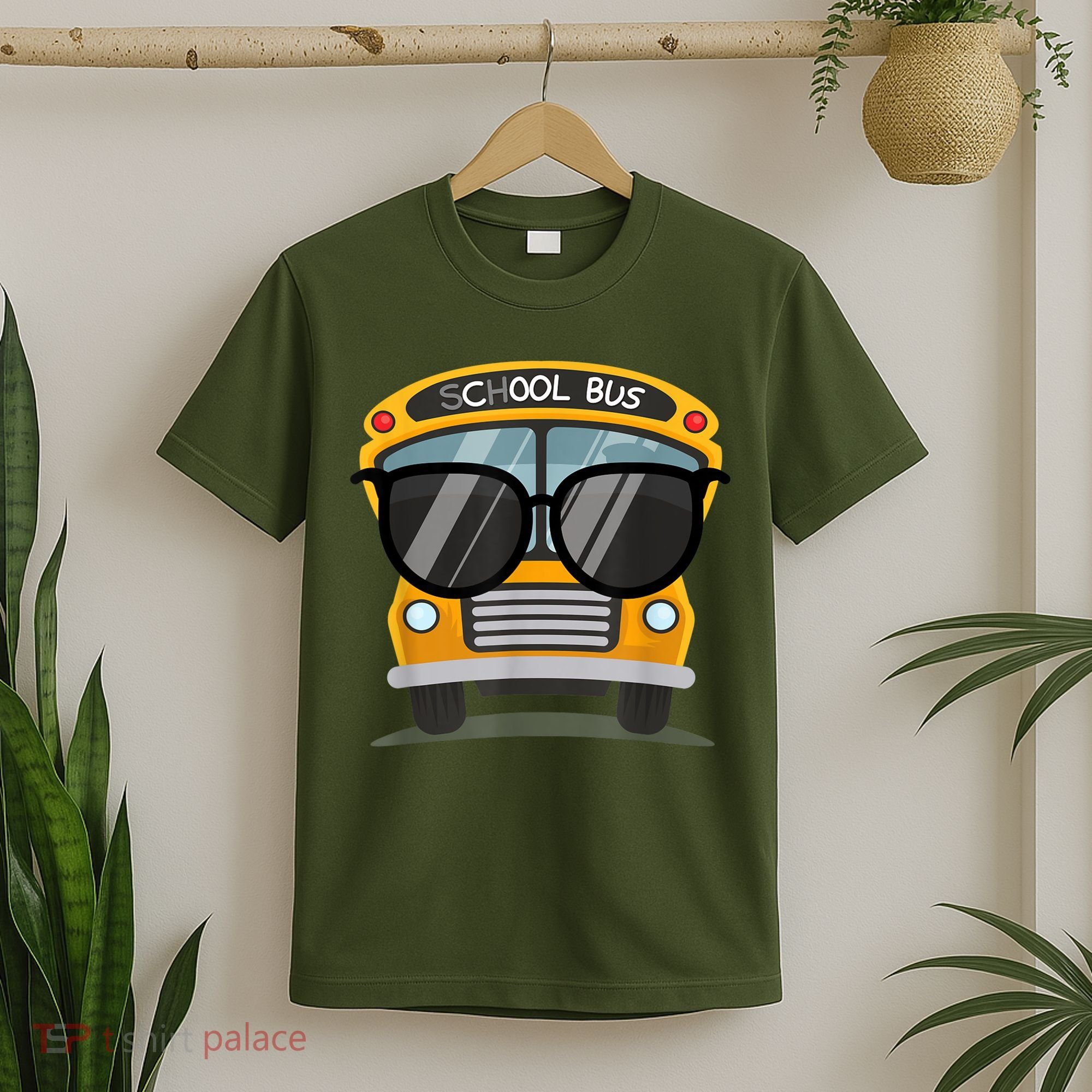 Cool Bus With Sunglasses School Bus Party T-Shirt