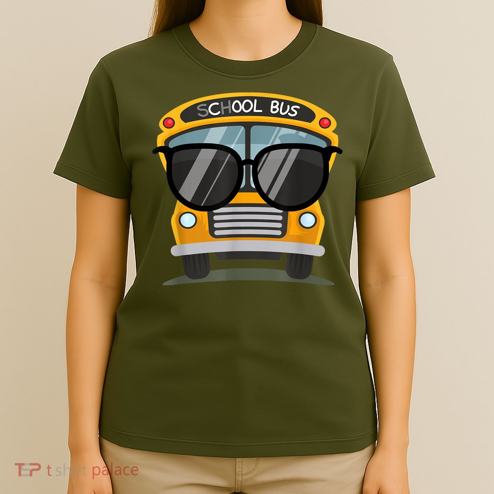 Cool Bus With Sunglasses School Bus Party T-Shirt