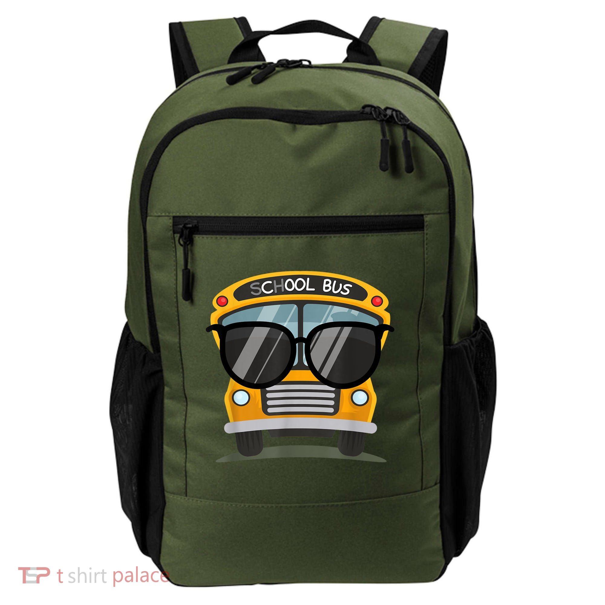 Cool Bus With Sunglasses School Bus Party Backpack