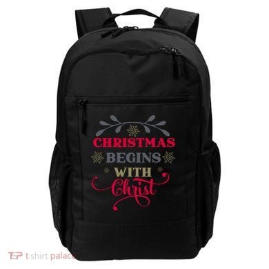 Christmas Begins With Christ Christian Backpack