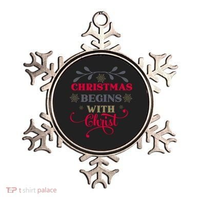 Christmas Begins With Christ Christian Ornament