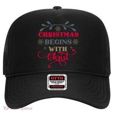 Christmas Begins With Christ Christian Hat