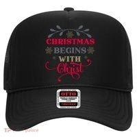 Christmas Begins With Christ Christian Hat thumb 0