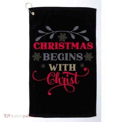 Christmas Begins With Christ Christian Golf Towel