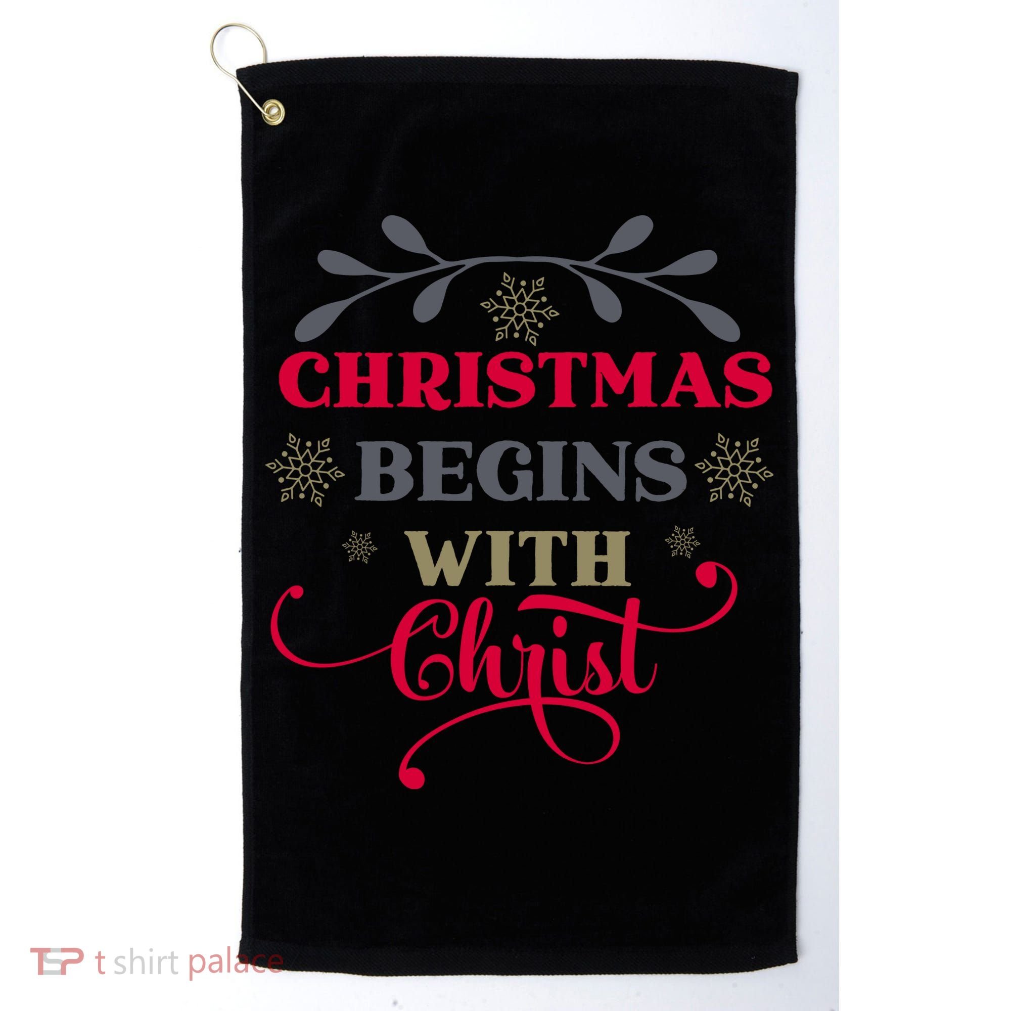 Christmas Begins With Christ Christian Golf Towel