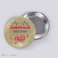 Christmas Begins With Christ Christian Button thumb 0