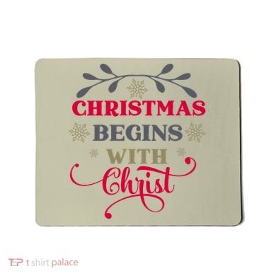 Christmas Begins With Christ Christian Mousepad