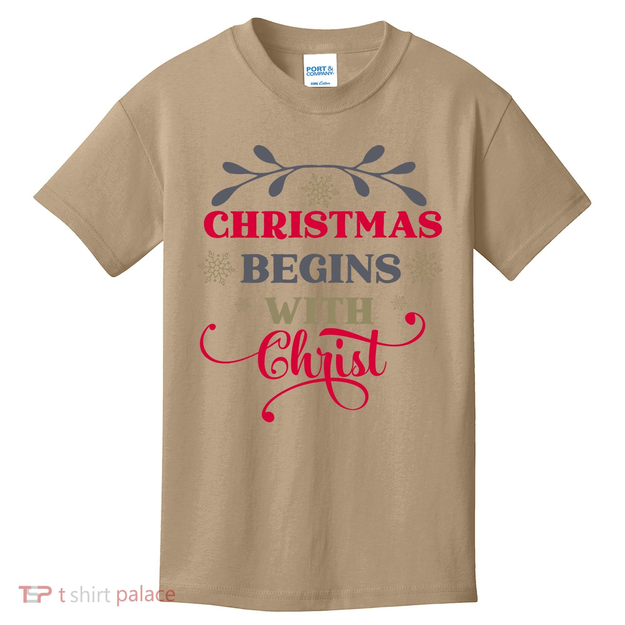 Christmas Begins With Christ Christian Kids T-Shirt
