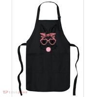 Cute Bunny With Bandana Heart Glasses Bubblegum Easter Day Apron thumb 0