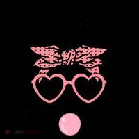 Cute Bunny With Bandana Heart Glasses Bubblegum Easter Day Coffee Mug thumb 5