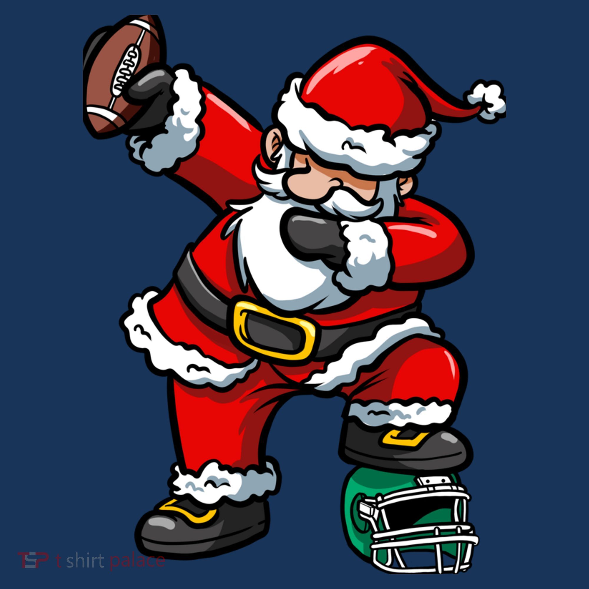 Christmas Boy Xmas Dabbing Santa Claus Football Women's Hoodie