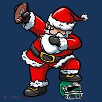 Christmas Boy Xmas Dabbing Santa Claus Football Women's Tank Top thumb 5