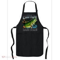 Caution Bass Zone Funny Fishing Apron thumb 0
