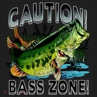 Caution Bass Zone Fishing Women's Sweatshirt thumb 2