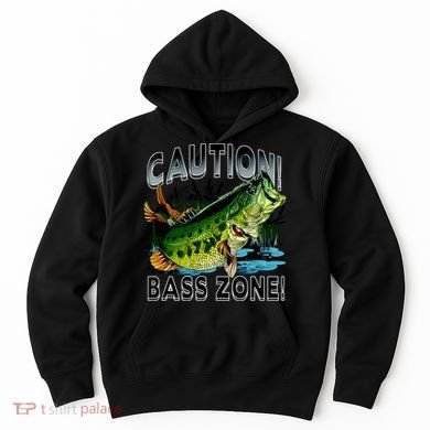 Caution Bass Zone Fishing Hoodie