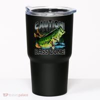Caution Bass Zone Fishing Tumbler thumb 0