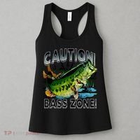 Caution Bass Zone Fishing Women's Tank Top thumb 3