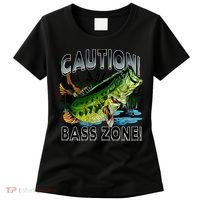 Caution Bass Zone Fishing Women's T-Shirt thumb 0