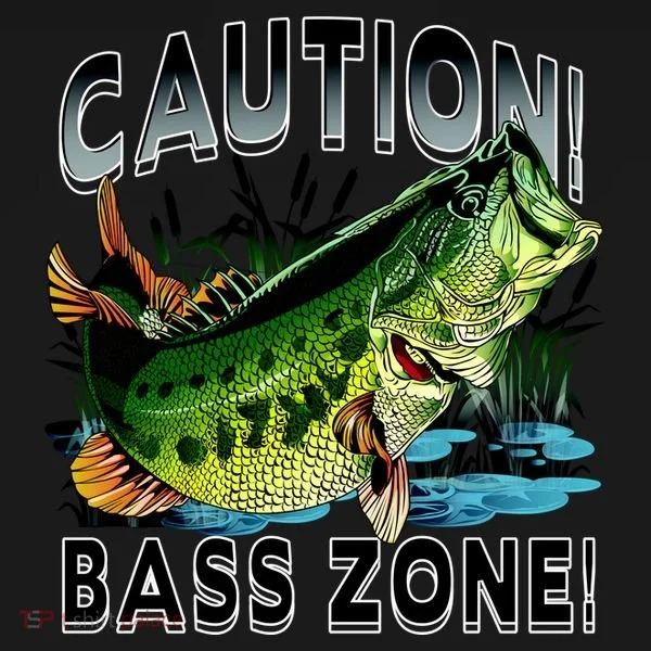 Caution Bass Zone Fishing Women's T-Shirt