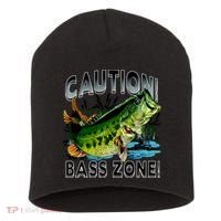 Caution Bass Zone Fishing Short Acrylic Beanie thumb 0