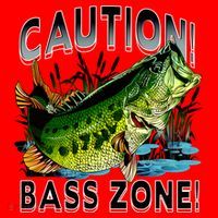 Caution Bass Zone Fishing Santa Hat thumb 1
