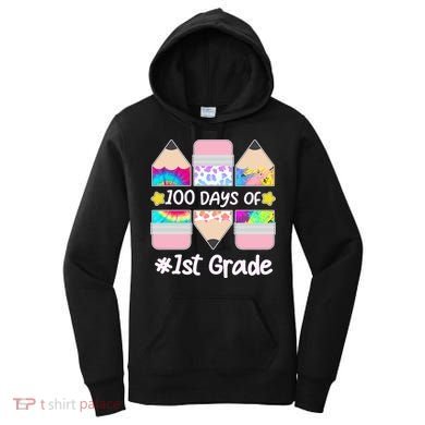Cute Colorful 100 Days Of 1st Grade Women's Hoodie