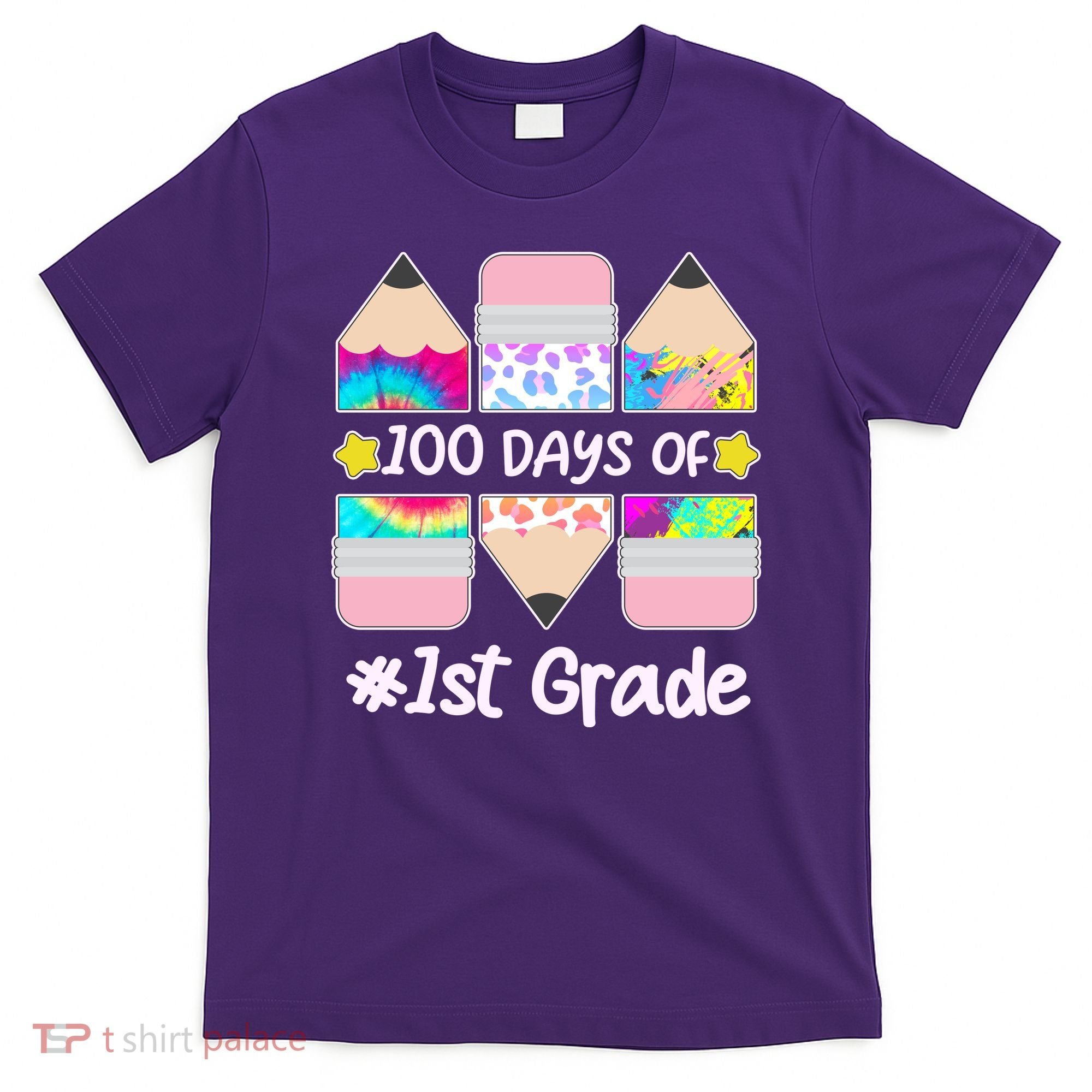Cute Colorful 100 Days Of 1st Grade T-Shirt