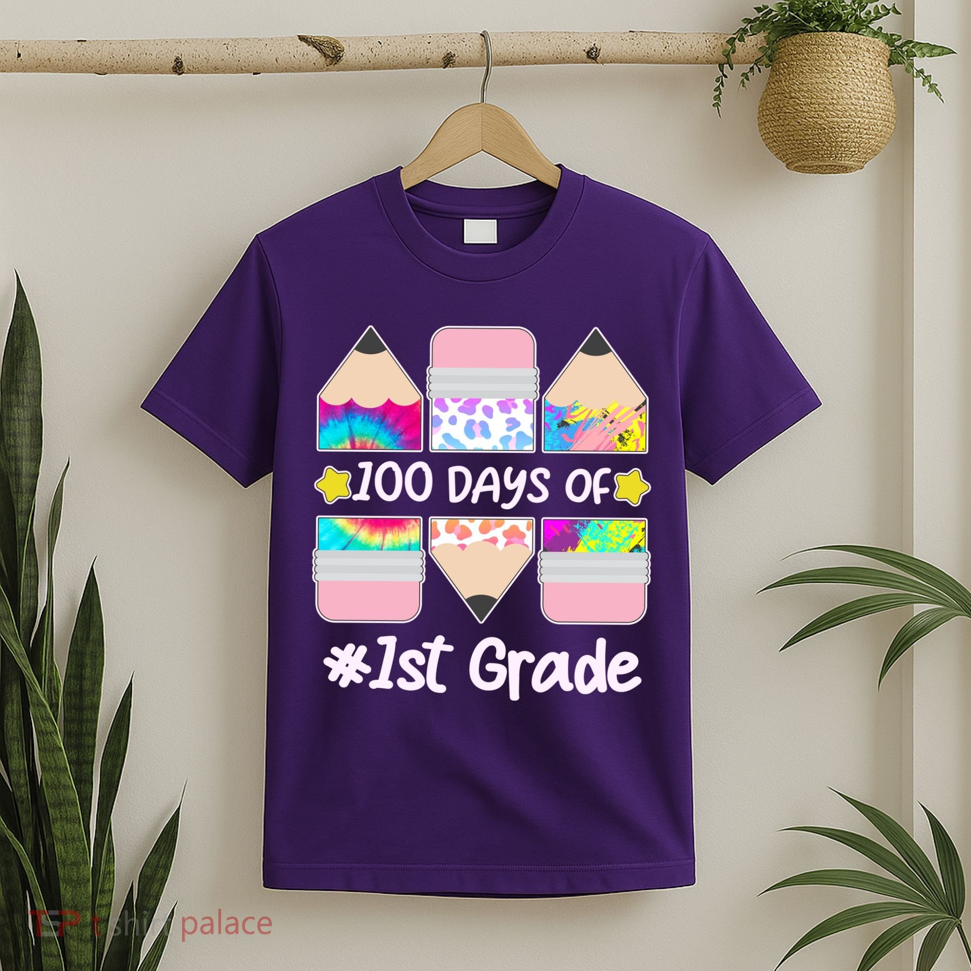 Cute Colorful 100 Days Of 1st Grade T-Shirt