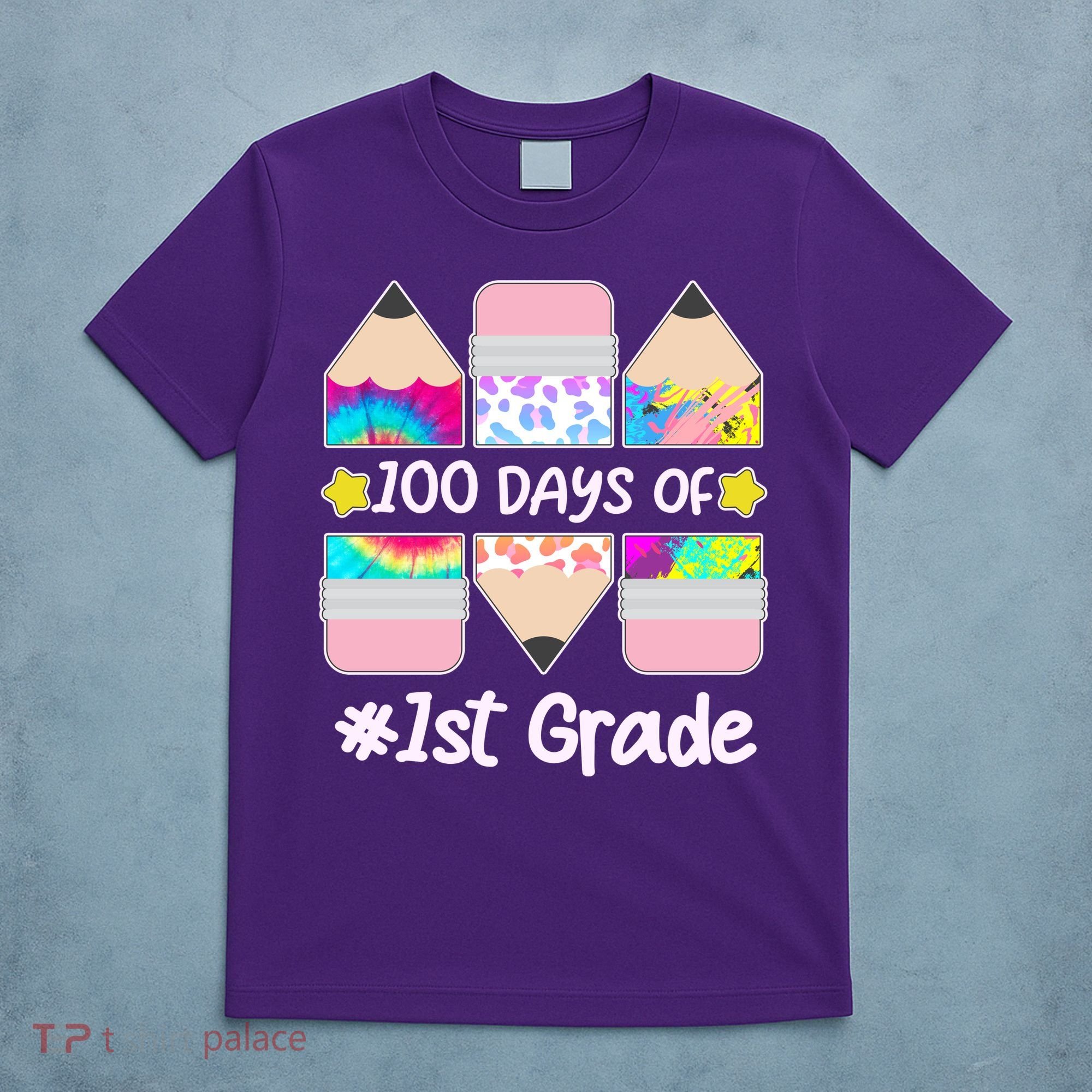 Cute Colorful 100 Days Of 1st Grade T-Shirt