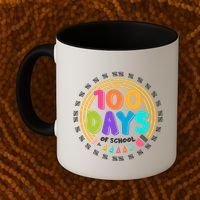Cute Cool 100 Days Of School Pencil Emblem Coffee Mug thumb 2