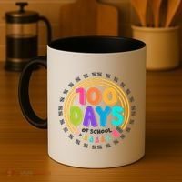 Cute Cool 100 Days Of School Pencil Emblem Coffee Mug thumb 4