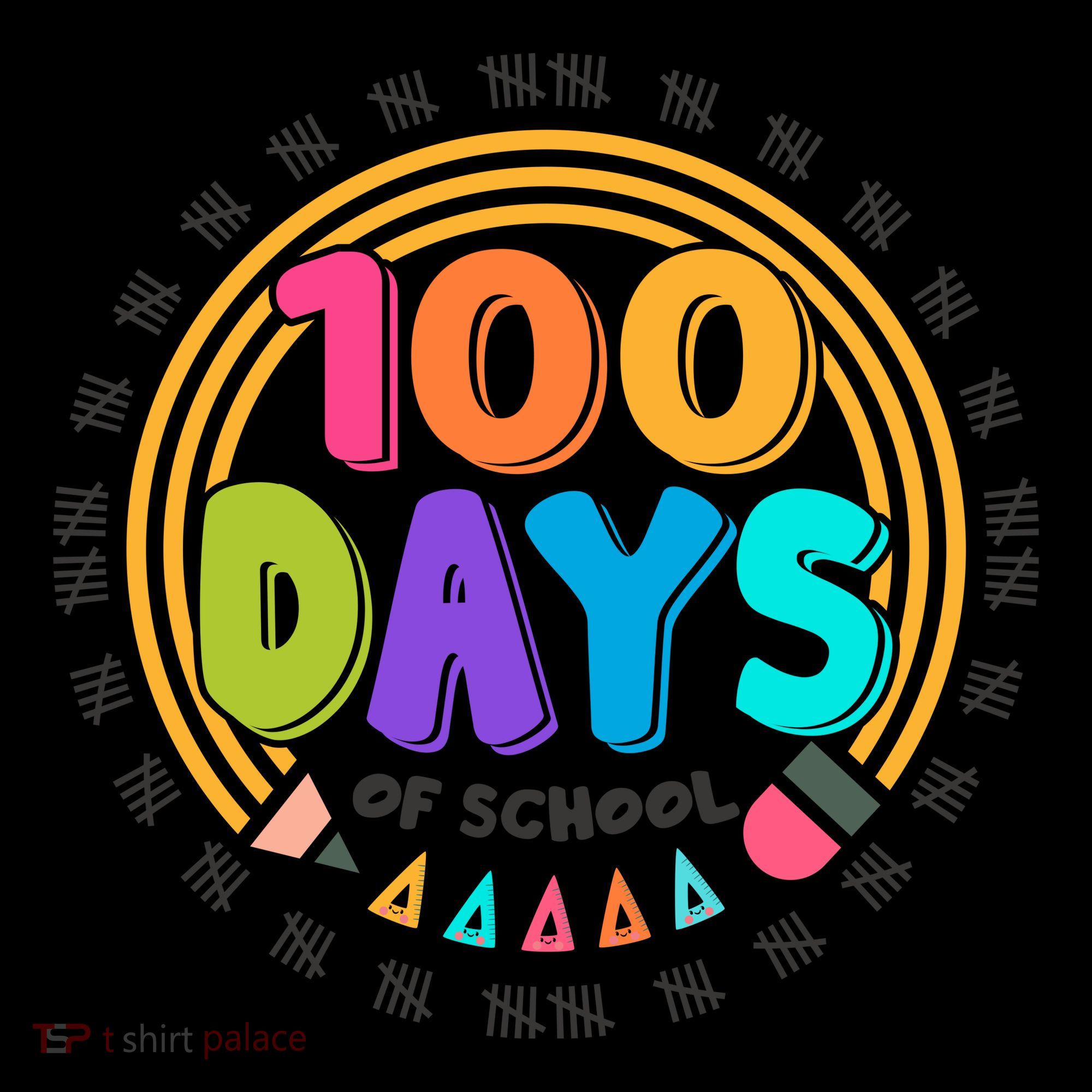 Cute Cool 100 Days Of School Pencil Emblem Coffee Mug