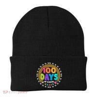 Cute Cool 100 Days Of School Pencil Emblem Beanie thumb 0