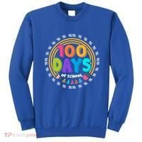 Cute Cool 100 Days Of School Pencil Emblem Sweatshirt thumb 0