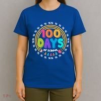 Cute Cool 100 Days Of School Pencil Emblem T-Shirt thumb 4