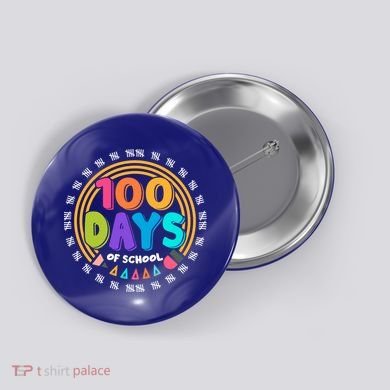 Cute Cool 100 Days Of School Pencil Emblem Button