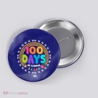 Cute Cool 100 Days Of School Pencil Emblem Button thumb 0