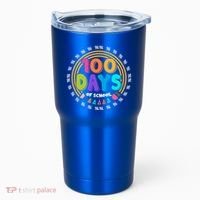 Cute Cool 100 Days Of School Pencil Emblem Tumbler thumb 0